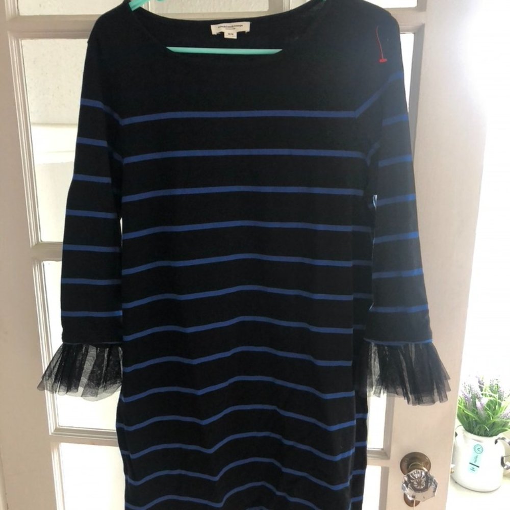 Beachlunchlounge midi dress with frilled sleeves M